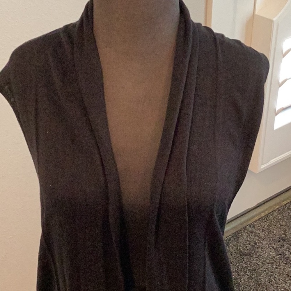New with tags, black long sweater vest size S
